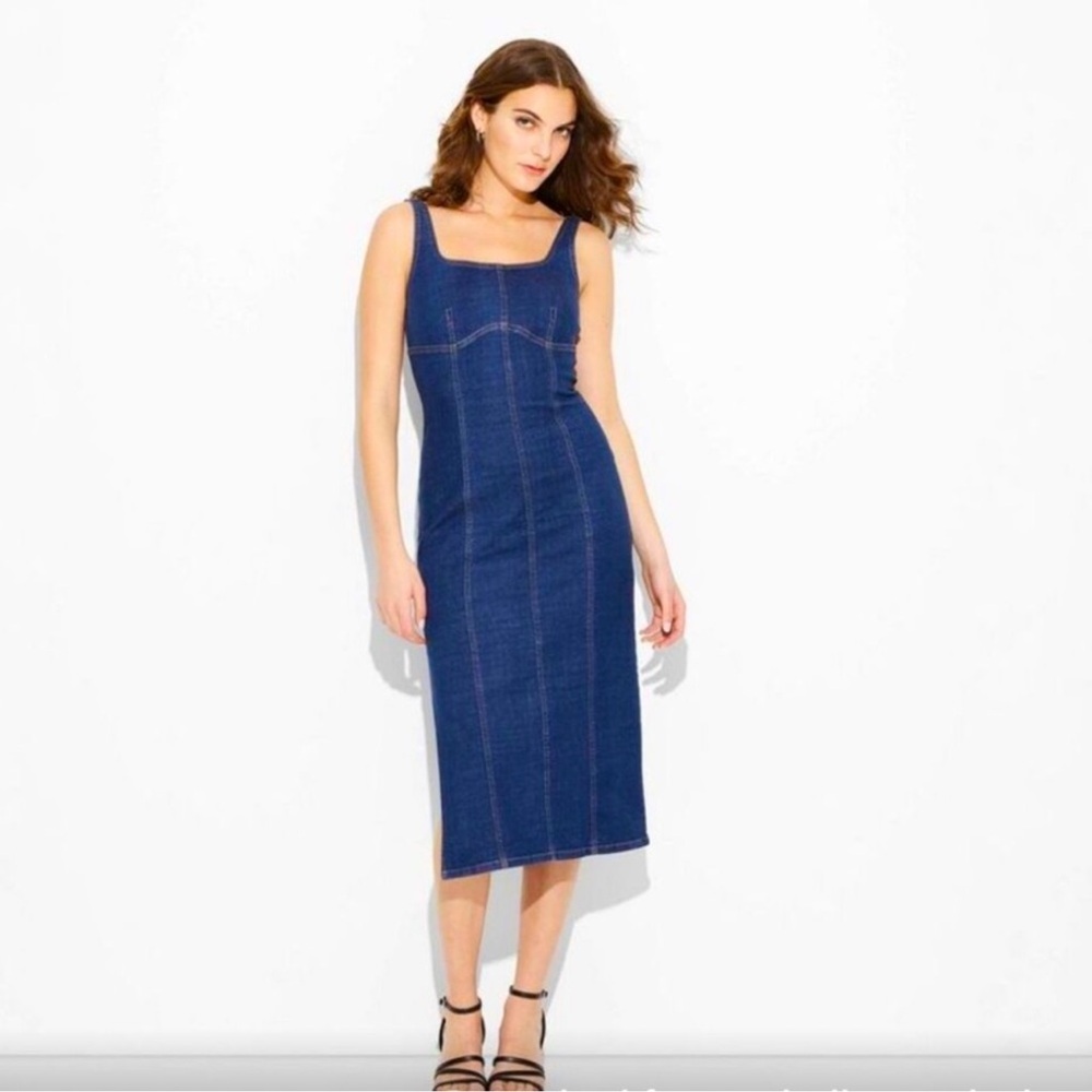 Denim Midi Dress